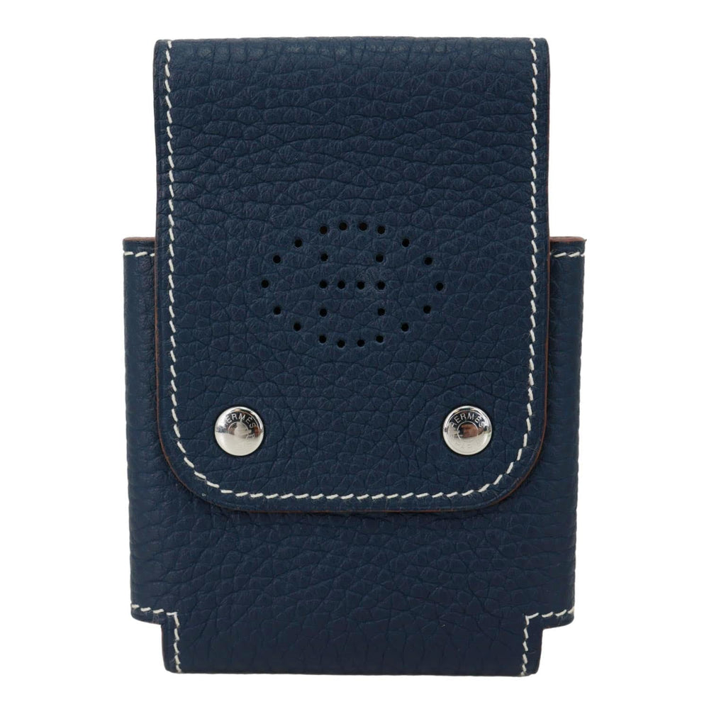 Leather Deck Of Cards & Case Navy Blue
