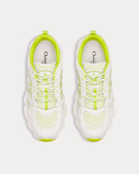 Miss Dior Chrono Mesh & Leather-Effect Panels White / Lime Green Low Top Sneakers View 2