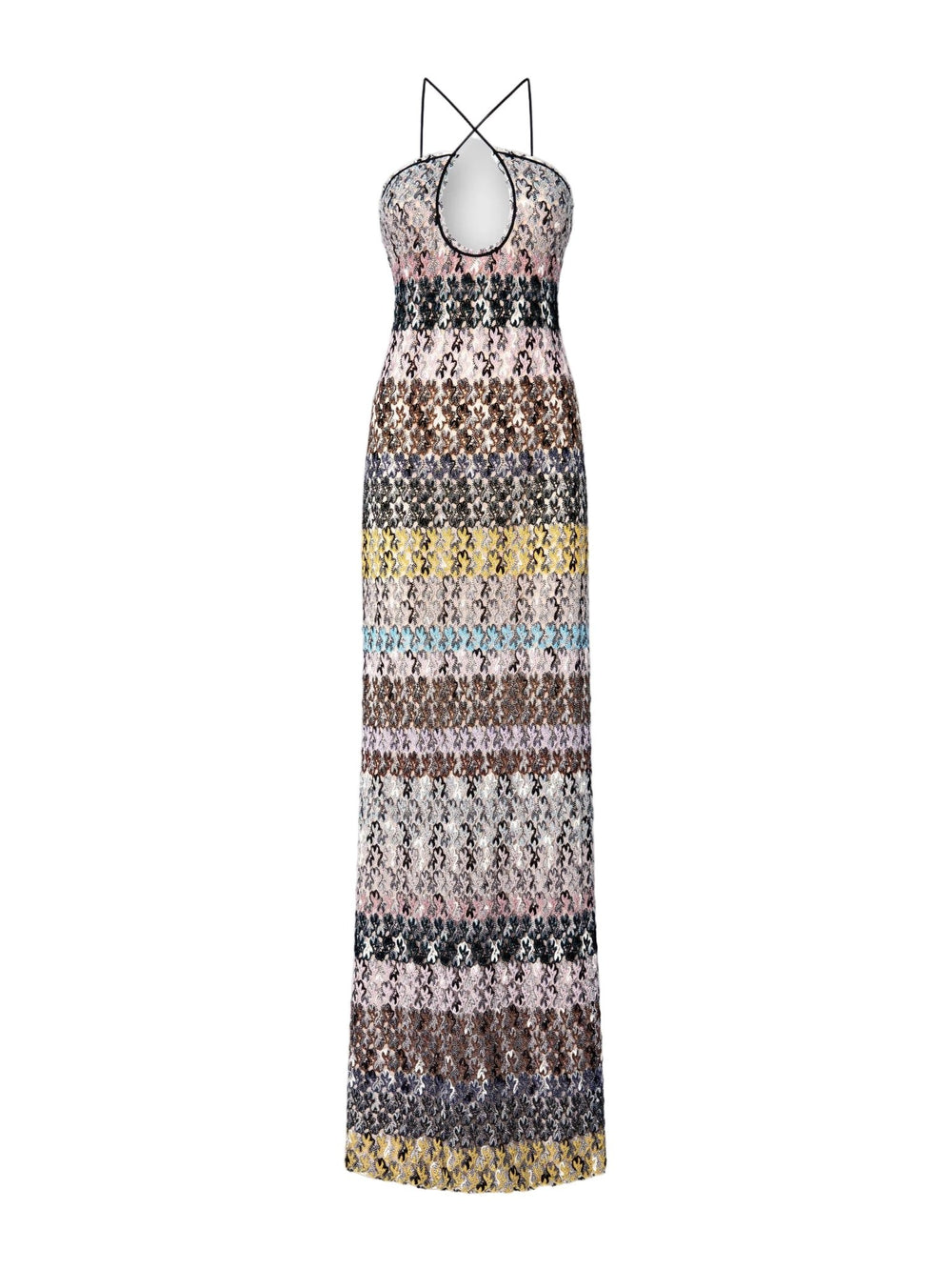 Missoni Long Dress with Embroidered Lace