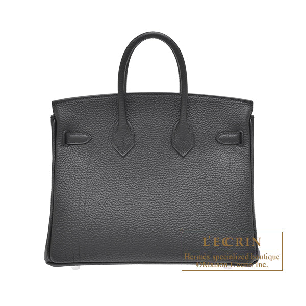 Birkin bag 25 Black Togo leather Silver hardware