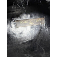 Fall 2004 Runway Black Patent Leather Fur Bow Boots Heels 40