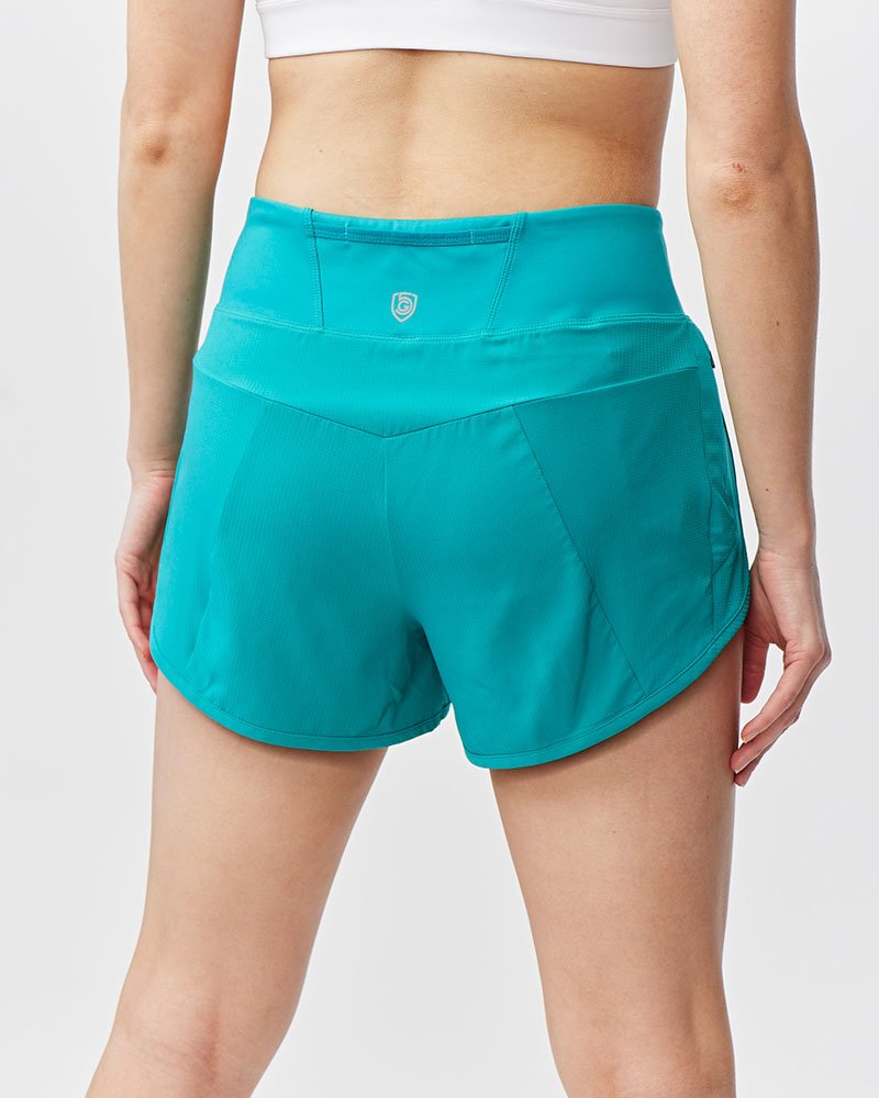 Sheva Women's High Rise Running Shorts - CROWN RESALE LLC