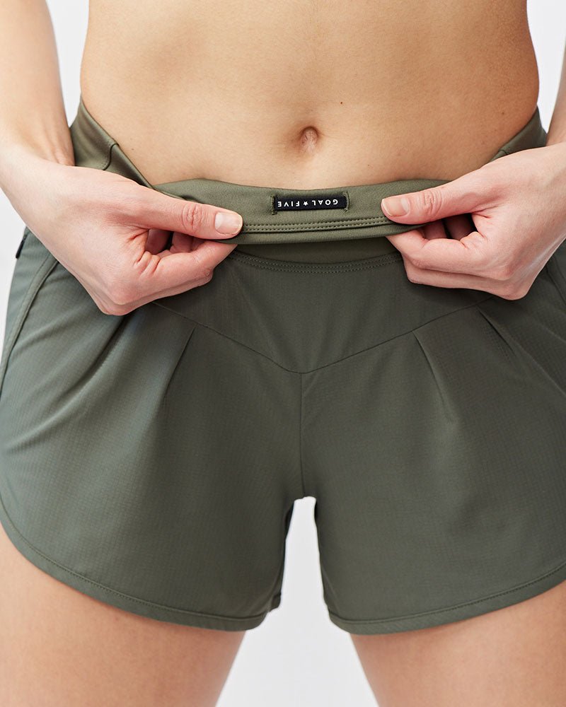 Sheva Women's High Rise Running Shorts - CROWN RESALE LLC