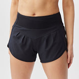 Sheva Women's High Rise Running Shorts - CROWN RESALE LLC