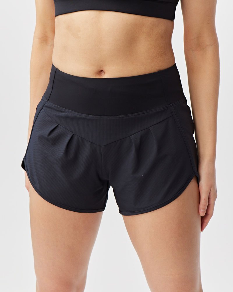 Sheva Women's High Rise Running Shorts - CROWN RESALE LLC