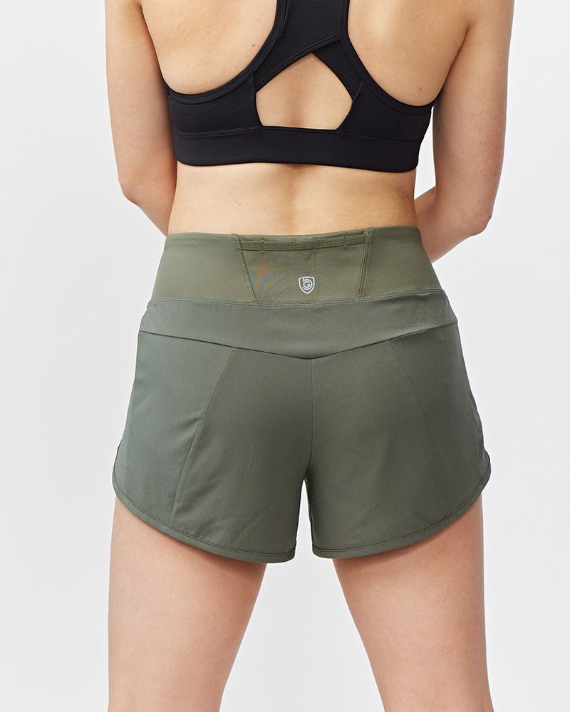Sheva Women's High Rise Running Shorts - CROWN RESALE LLC