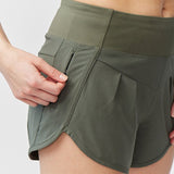 Sheva Women's High Rise Running Shorts - CROWN RESALE LLC