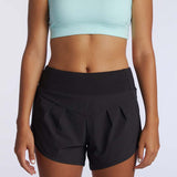 Sheva Women's High Rise Running Shorts - CROWN RESALE LLC