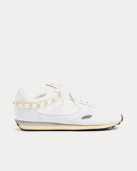 Stud Up Leather & Nylon White Low Top Sneakers View 1