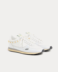 Stud Up Leather & Nylon White Low Top Sneakers View 3