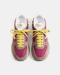 Stud Up Split Leather & Nylon with Butterfly Embroidery Insolent / Multi Low Top Sneakers View 2