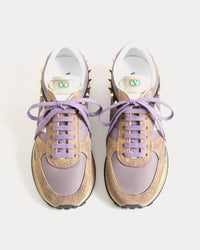 Stud Up Split Leather & Nylon with Butterfly Embroidery Lilac / Multi Low Top Sneakers View 2