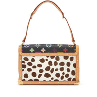 Takashi Murakami Black Monogram Rainbow Coated Canvas and Dalmatian Ponyhair Sac Rabat Pochette Gold Hardware, 2003 View 3