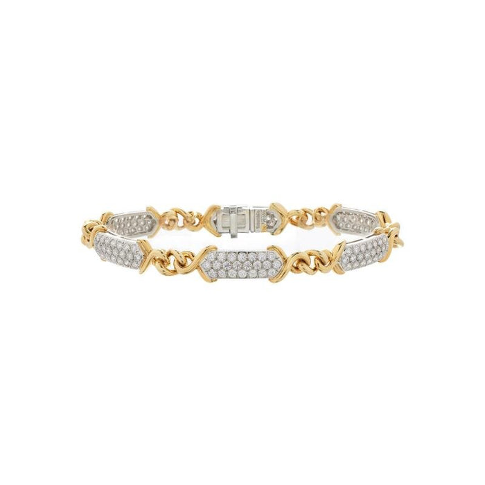 Tiffany & Co. Platinum, Gold and Diamond Sutton Bracelet - Crown & Consign