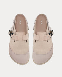 Tokio Greige Nubuck Calfskin Mules View 2