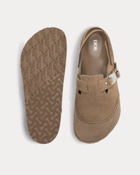 Tokio Mule Khaki Nubuck Calfskin Slip Ons View 2