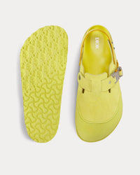 Tokio Mule Pastel Yellow Nubuck Calfskin Slip Ons View 4