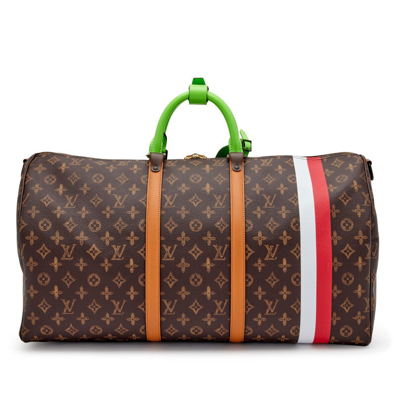 Louis Vuitton Virgil Abloh Multicolor Monogram L'Oeil Coated Canvas Keepall 55 Bandoulière Gold Hardware, 2022