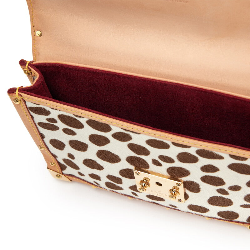 Louis Vuitton Takashi Murakami Black Monogram Rainbow Coated Canvas and Dalmatian Ponyhair Sac Rabat Pochette Gold Hardware, 2003