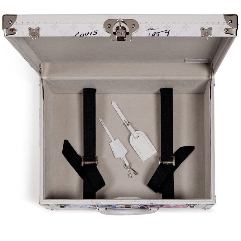 Louis Vuitton Set of Three Limited Edition Optic White Trunks Customized by Ariana Pacino, 2023