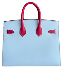 Hermès Bleu Brume and Rose Extreme Epsom HSS Sellier Birkin 25 Brushed Gold Hardware, 2022