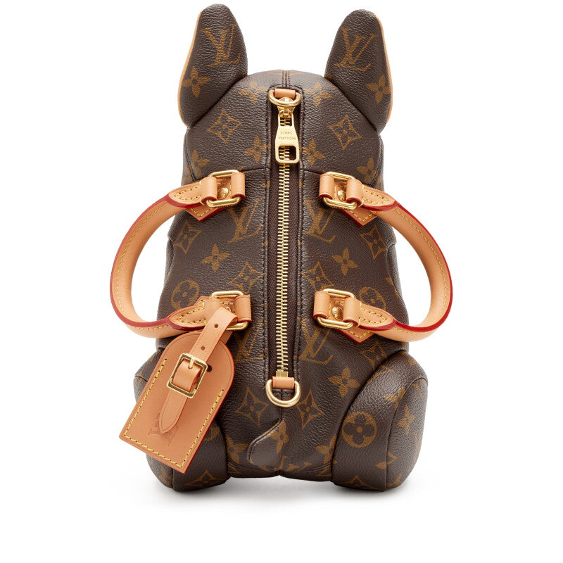 Louis Vuitton Brown Monogram Coated Canvas Pooch Dog Bag Gold Hardware, 2025