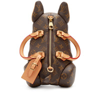 Louis Vuitton Brown Monogram Coated Canvas Pooch Dog Bag Gold Hardware, 2025