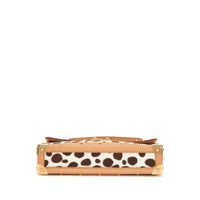 Louis Vuitton Takashi Murakami Black Monogram Rainbow Coated Canvas and Dalmatian Ponyhair Sac Rabat Pochette Gold Hardware, 2003