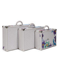 Louis Vuitton Set of Three Limited Edition Optic White Trunks Customized by Ariana Pacino, 2023