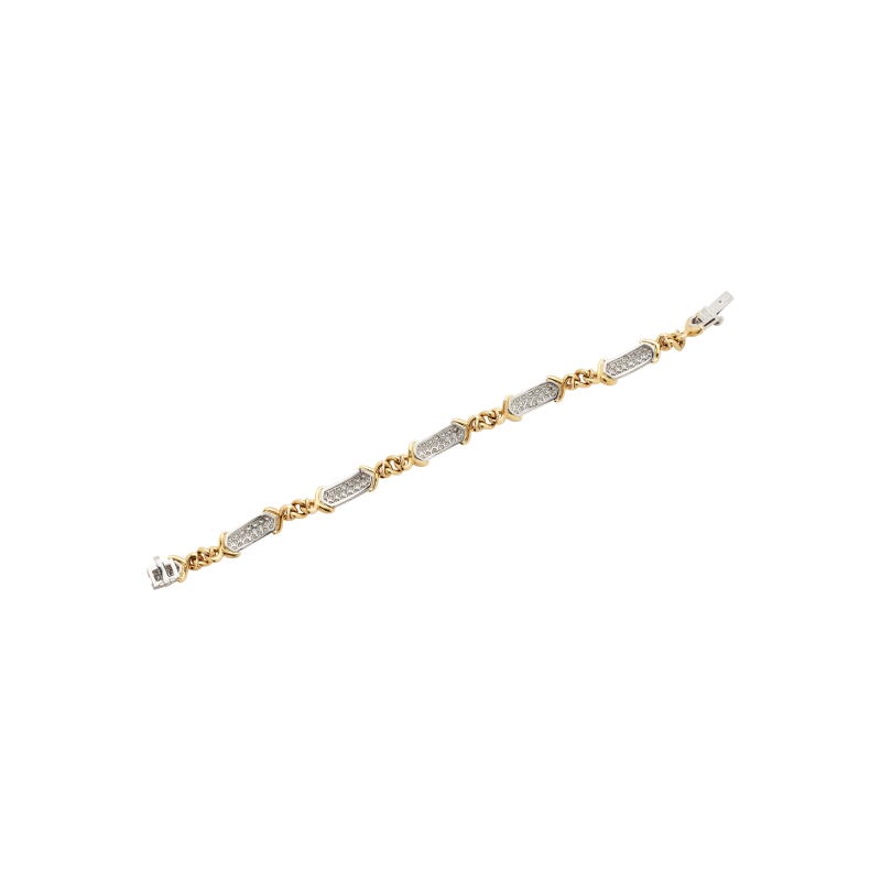 Tiffany & Co. Platinum, Gold and Diamond Sutton Bracelet