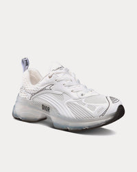 Vibe White Technical Fabric, Mesh and Rubber Low Top Sneakers View 3