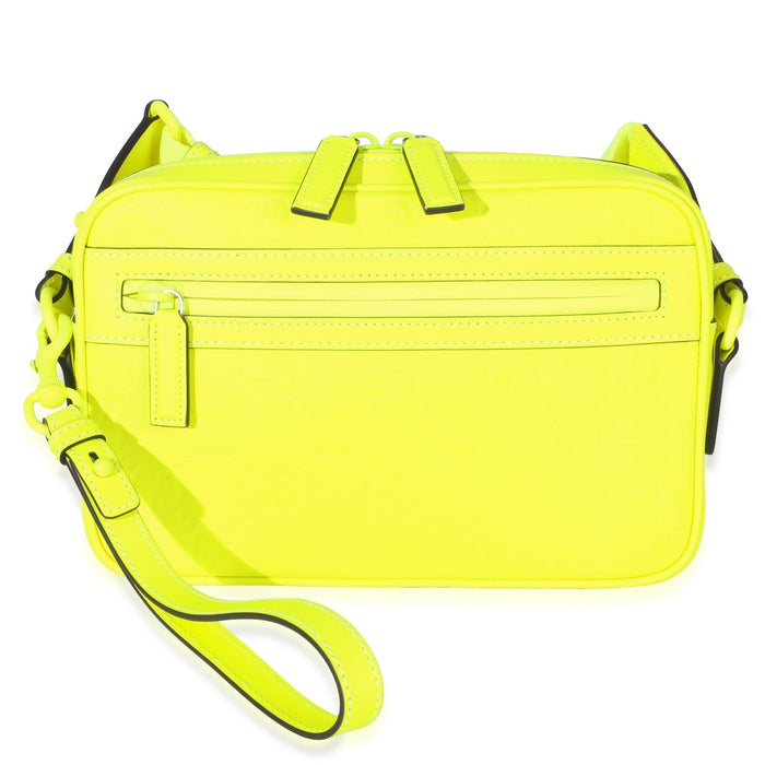 Vibrant Fluorescent Yellow Monogram Crossbody Bag - Crown & Consign