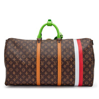 Virgil Abloh Multicolor Monogram L'Oeil Coated Canvas Keepall 55 Bandoulière Gold Hardware, 2022 View 3