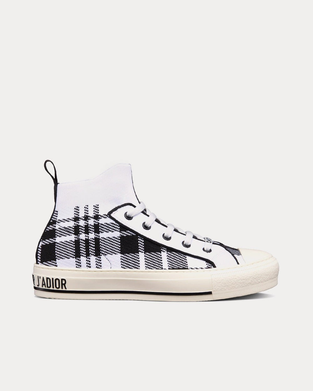 Walk'n'Dior Black and White Check'n'Dior Technical Mesh High Top Sneakers
