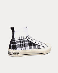 Walk'n'Dior Black and White Check'n'Dior Technical Mesh High Top Sneakers View 4