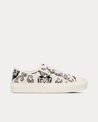 Walk'n'Dior Black and White Cotton with Dior Bandana Embroidery Low Top Sneakers View 1