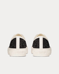 Walk'n'Dior Black Cotton Embroidered with Strass Low Top Sneakers View 4