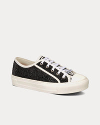 Walk'n'Dior Black Cotton Embroidered with Strass Low Top Sneakers View 3
