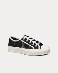 Walk'n'Dior Black Macramé Embroidered Cotton Low Top Sneakers View 3