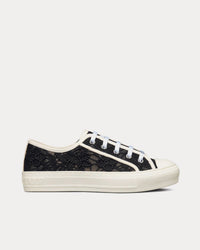 Walk'n'Dior Black Macramé Embroidered Cotton Low Top Sneakers View 1