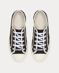 Walk'n'Dior Black Macramé Embroidered Cotton Low Top Sneakers View 2