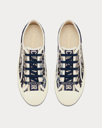 Walk'n'Dior Blue and Off-White Toile de Jouy Embroidered Cotton Low Top Sneakers View 4
