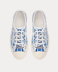 Walk'n'Dior Bright Blue Toile de Jouy Embroidered Cotton Low Top Sneakers View 2