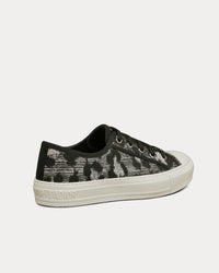 Walk'n'Dior Gray Mizza Embroidered Cotton and Metallic Thread Low Top Sneakers View 4