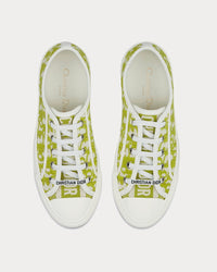Walk'n'Dior Lime Dior Oblique Embroidered Cotton Low Top Sneakers View 3