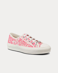 Walk'n'Dior Peony Pink Toile de Jouy Embroidered Cotton Low Top Sneakers View 2