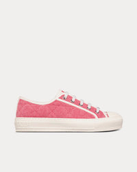 Walk'n'Dior Pink Faded Cannage Denim Embroidery Low Top Sneakers View 1