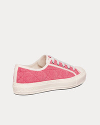 Walk'n'Dior Pink Faded Cannage Denim Embroidery Low Top Sneakers View 4