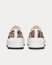 Walk'n'Dior Platform Beige and Black Cotton Embroidered with Plan de Paris Motif Low Top Sneakers View 4