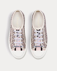 Walk'n'Dior Platform Embroidered Cotton with Pale Pink Miss Dior Allover Motif Low Top Sneakers View 2